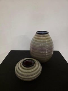 Pair of Murano glass vases by Seguso art glass