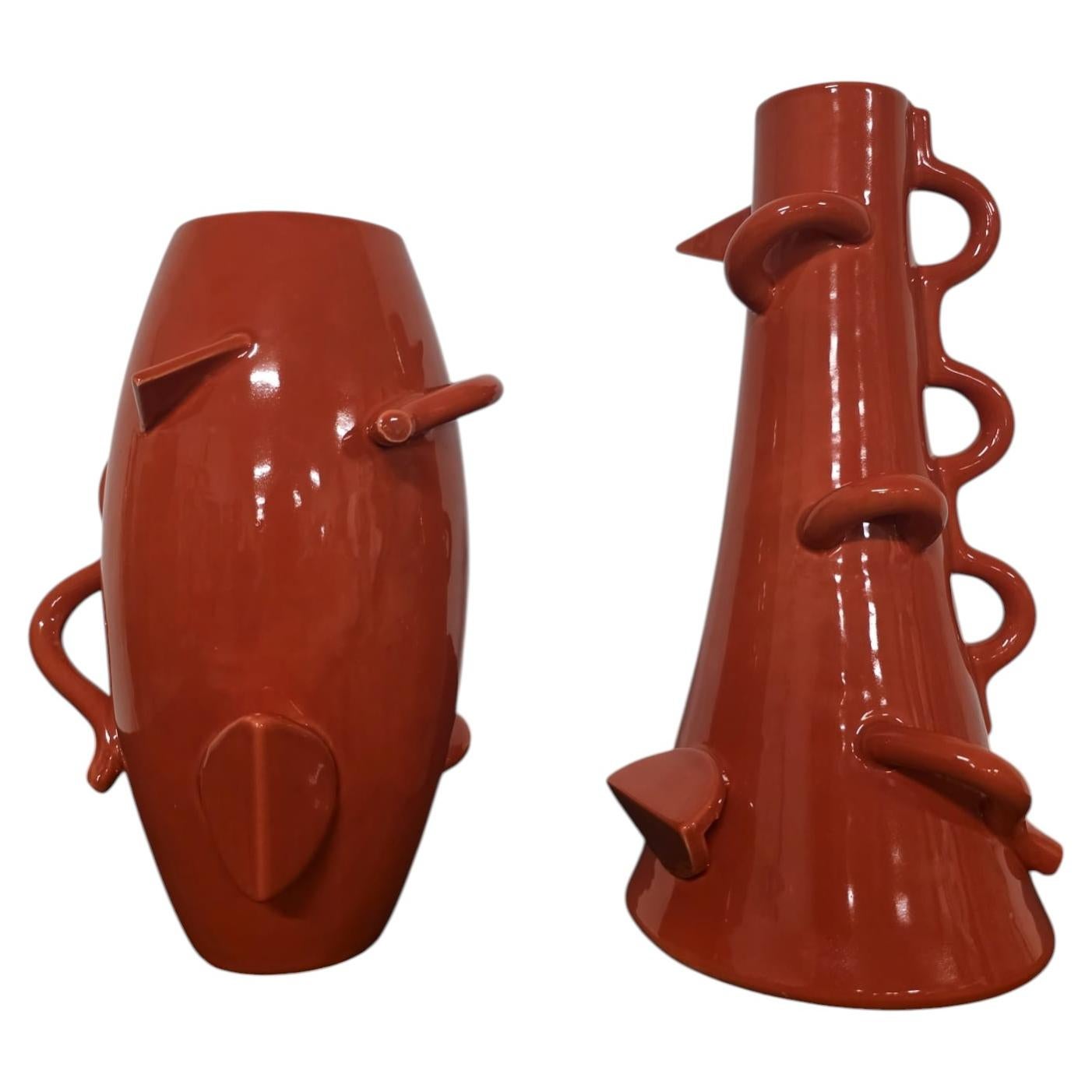 Pair of Vases from the Dealbata Series by Alessandro Mendini for Zanotta For Sale