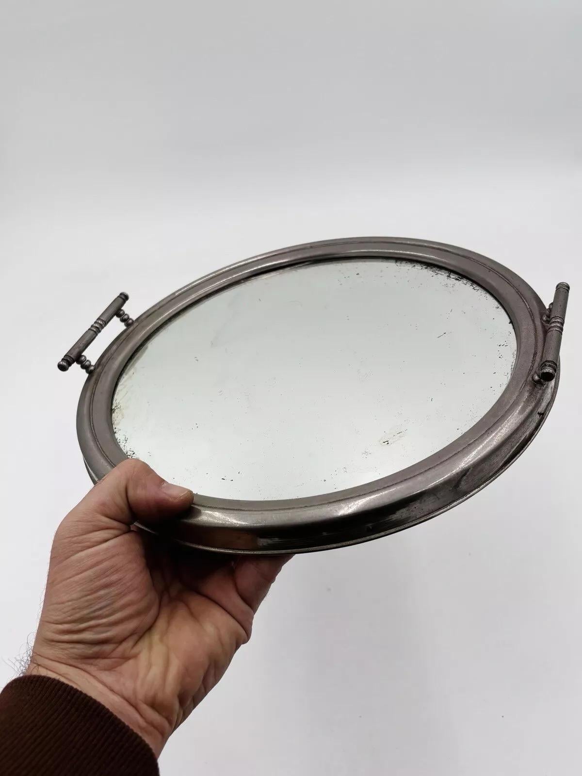 Pair of Art Deco Mirrored Trays 1940's Design For Sale 1