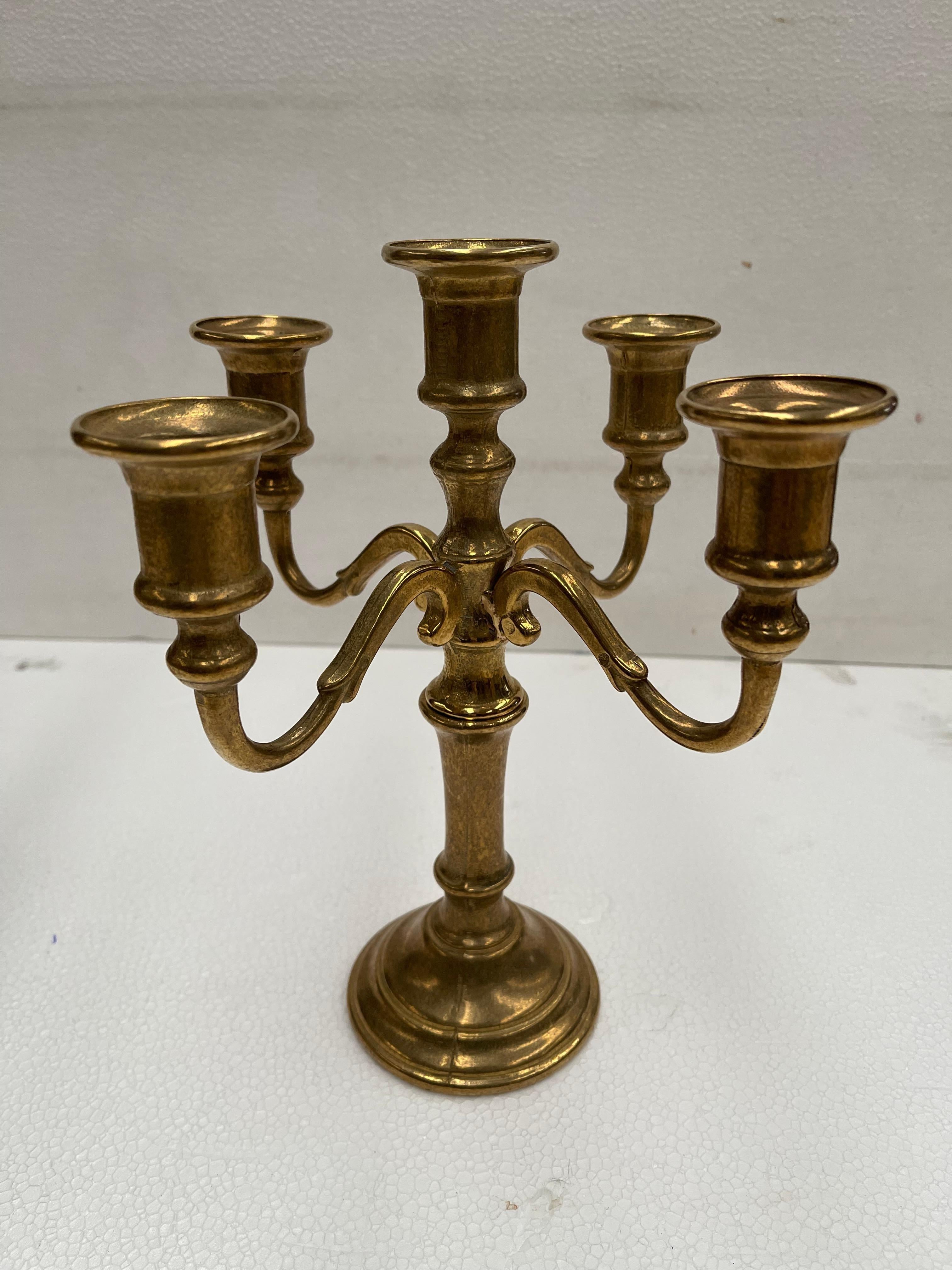 Other Couple vintage bronze candelabra For Sale