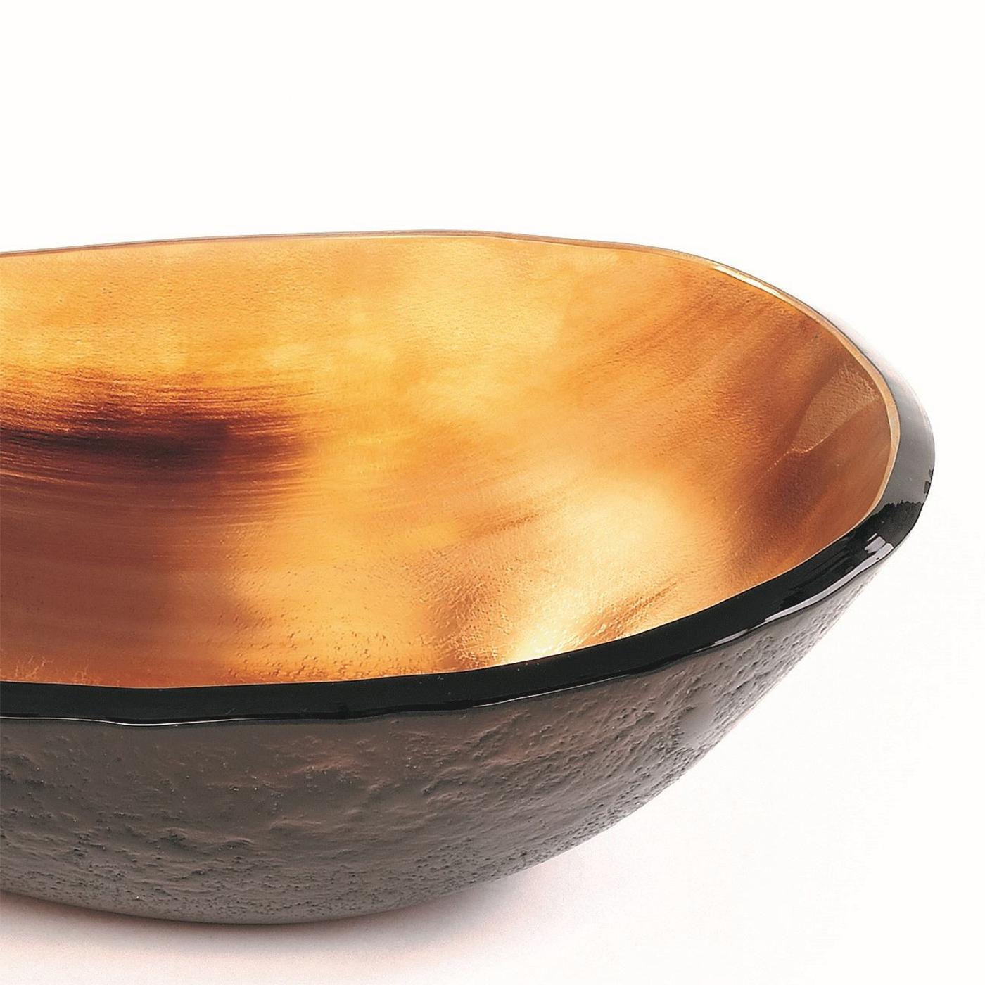 Belgian Coppola Bronze Glass Bowl For Sale