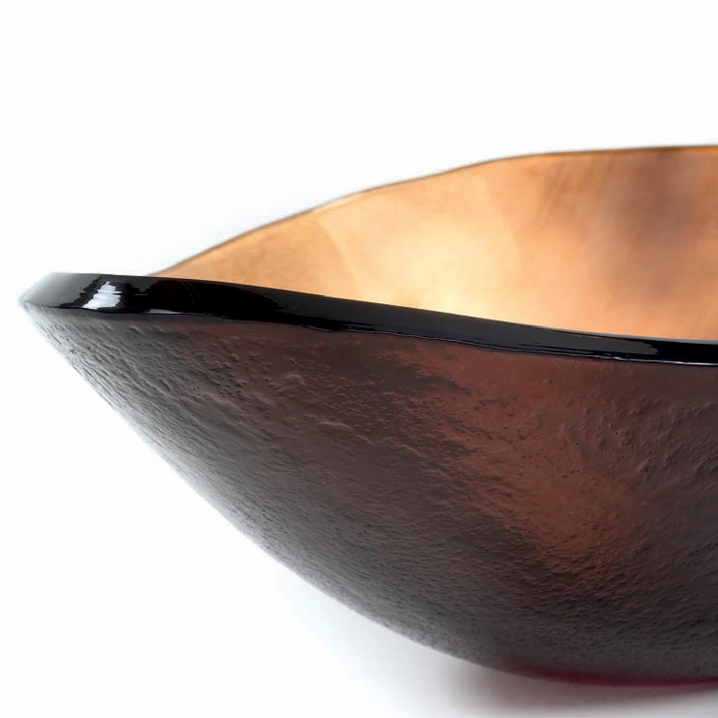 Contemporary Coppola Bronze Glass Bowl For Sale