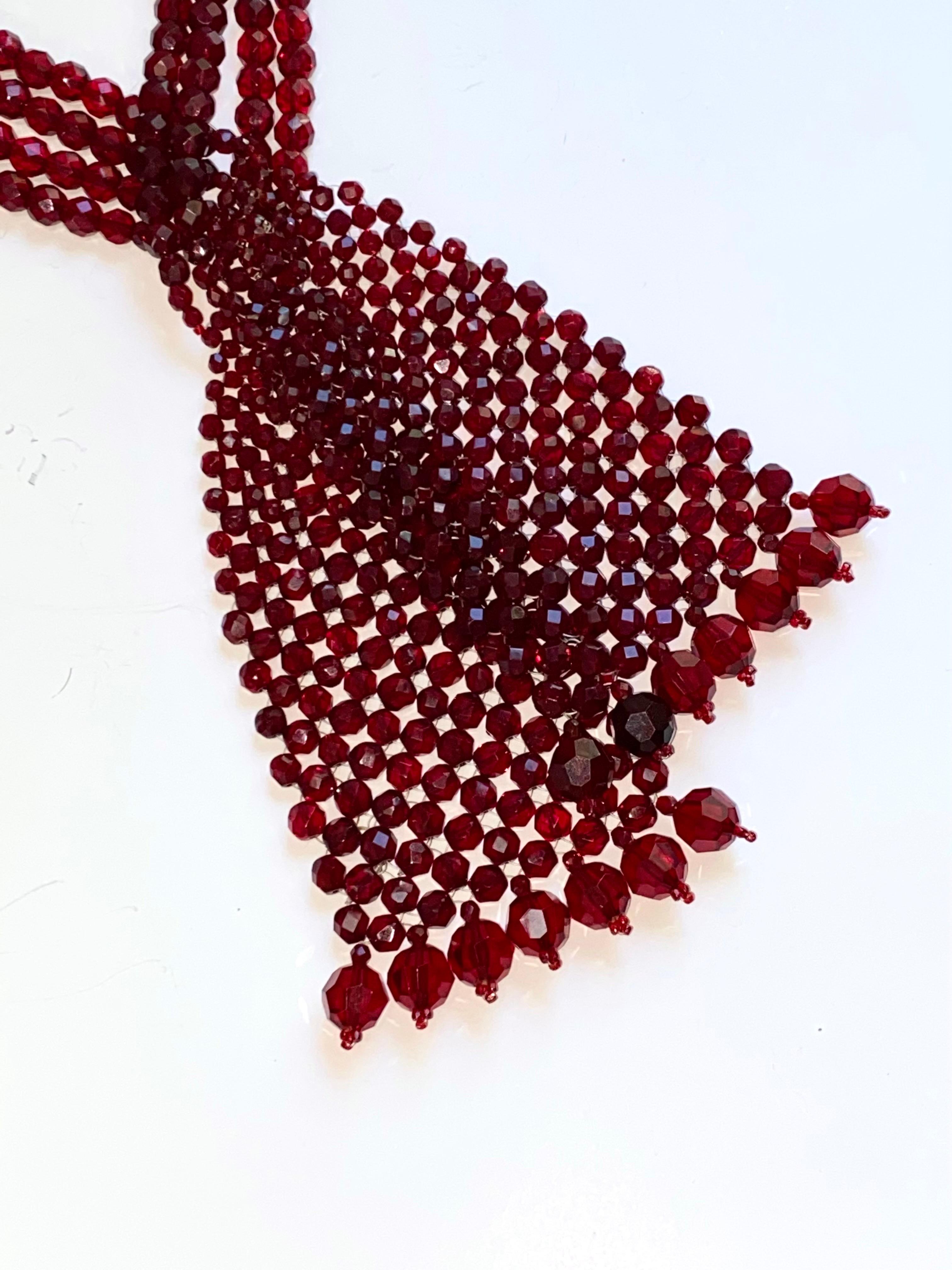 scarf necklace beaded