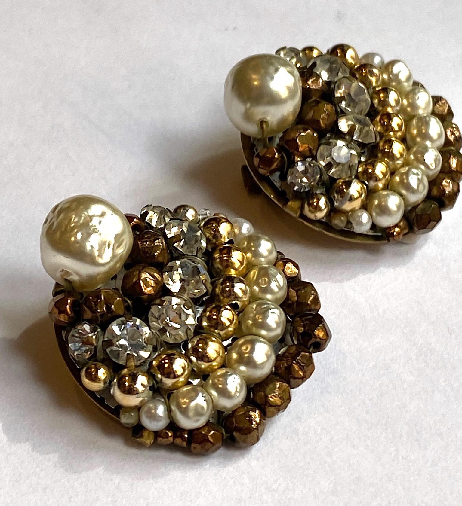 Coppola e Toppo Crystal, Baroque Pearl & Rhinestone Earrings 2