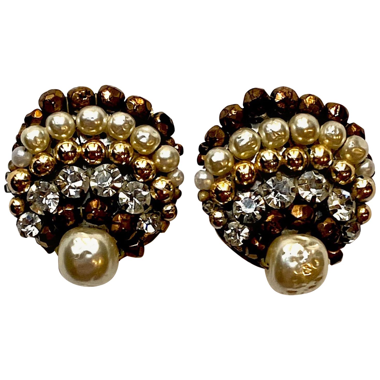 Coppola e Toppo Crystal, Baroque Pearl & Rhinestone Earrings