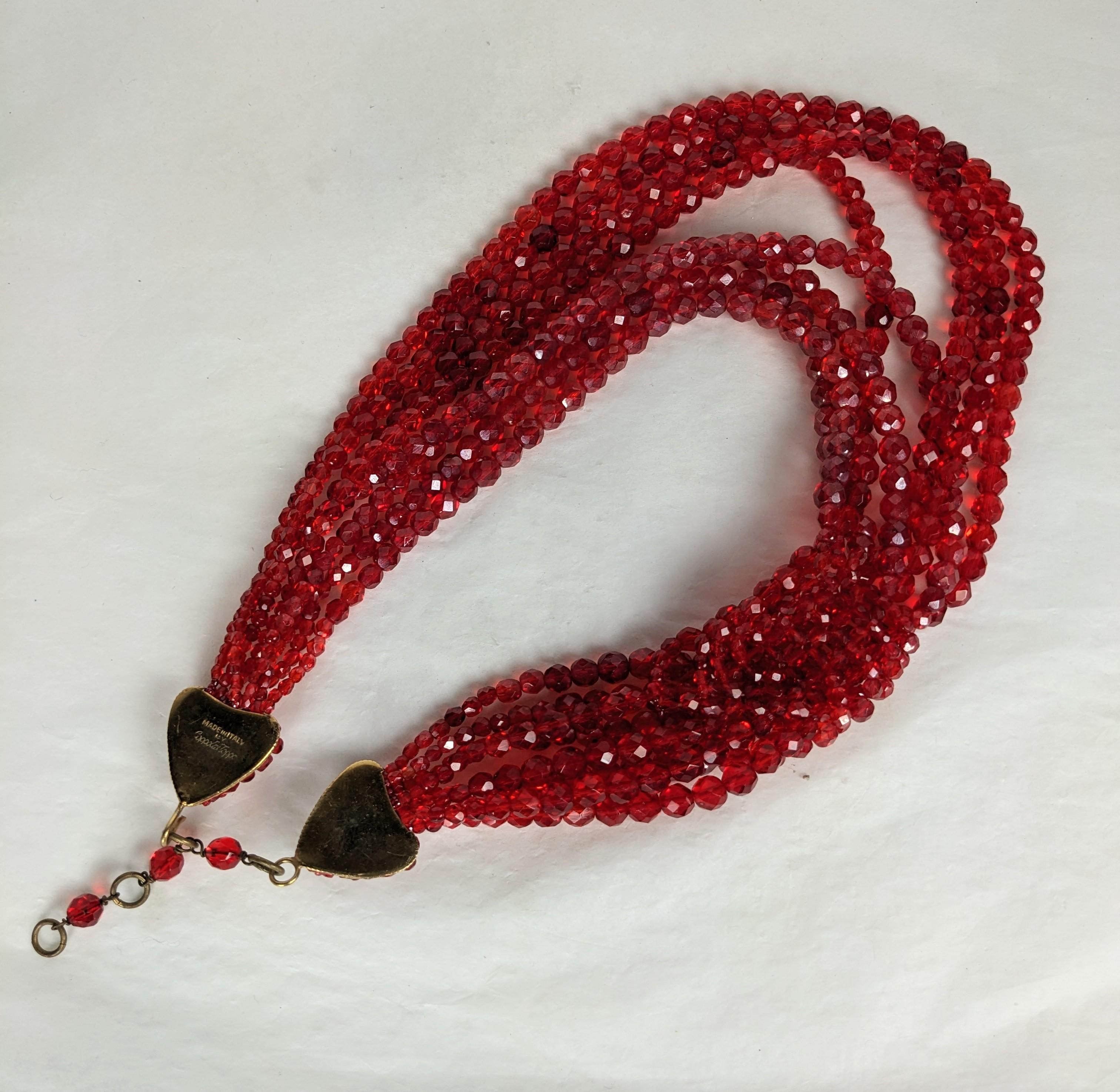 Collana di cristalli di rubino con drappeggio di Coppola e Toppo In condizioni ottime in vendita a New York, NY