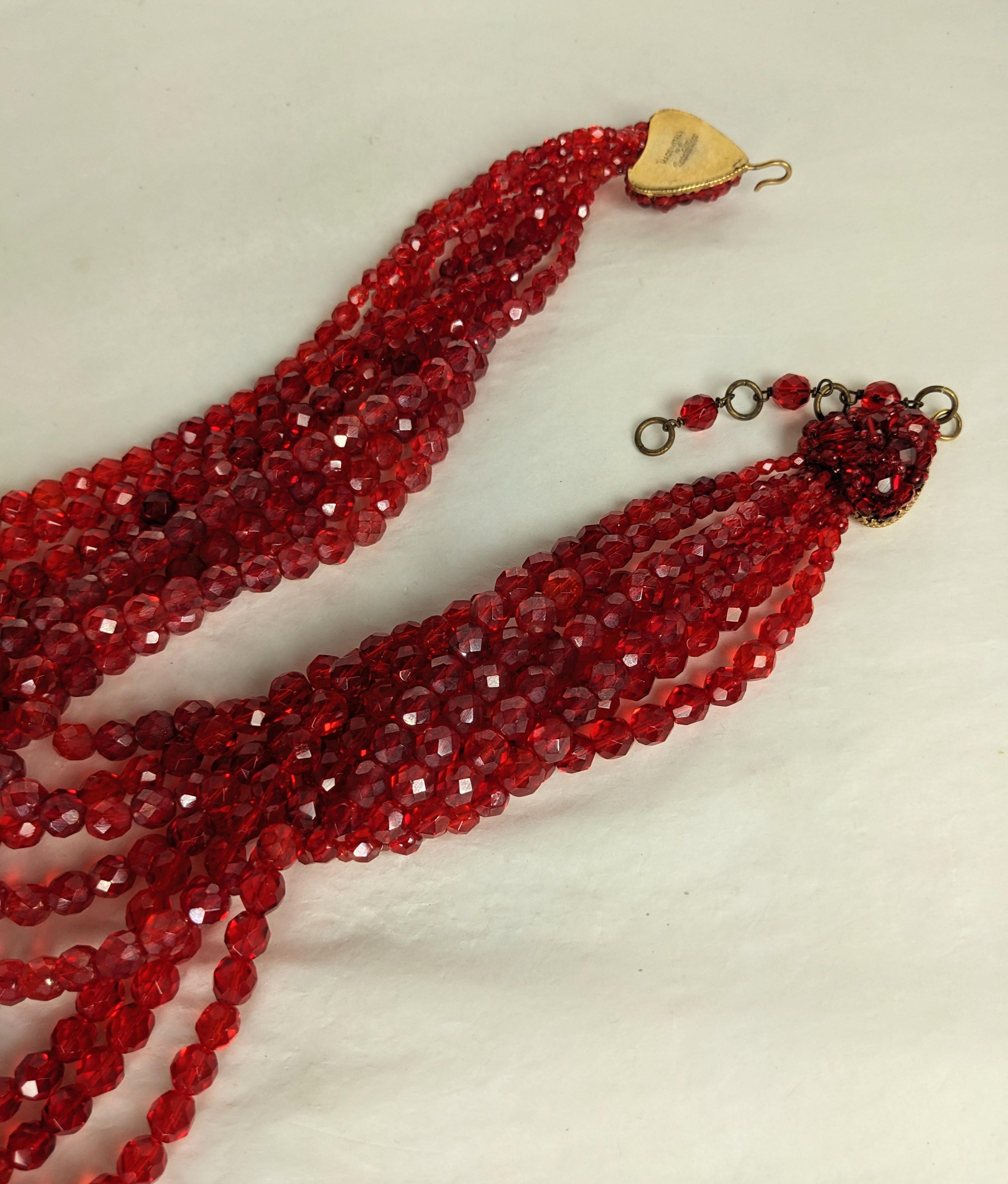 Collana di cristalli di rubino con drappeggio di Coppola e Toppo in vendita 1