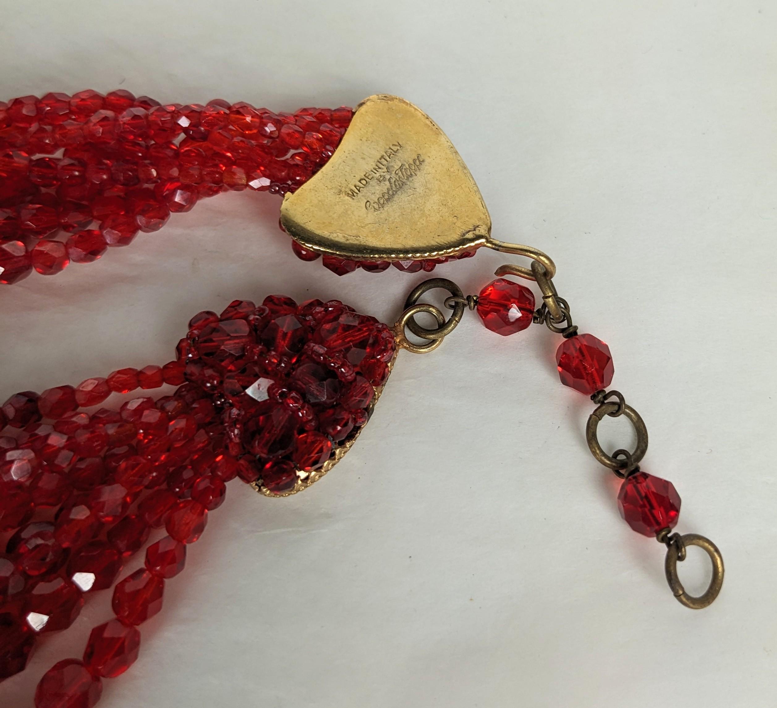 Collana di cristalli di rubino con drappeggio di Coppola e Toppo in vendita 2