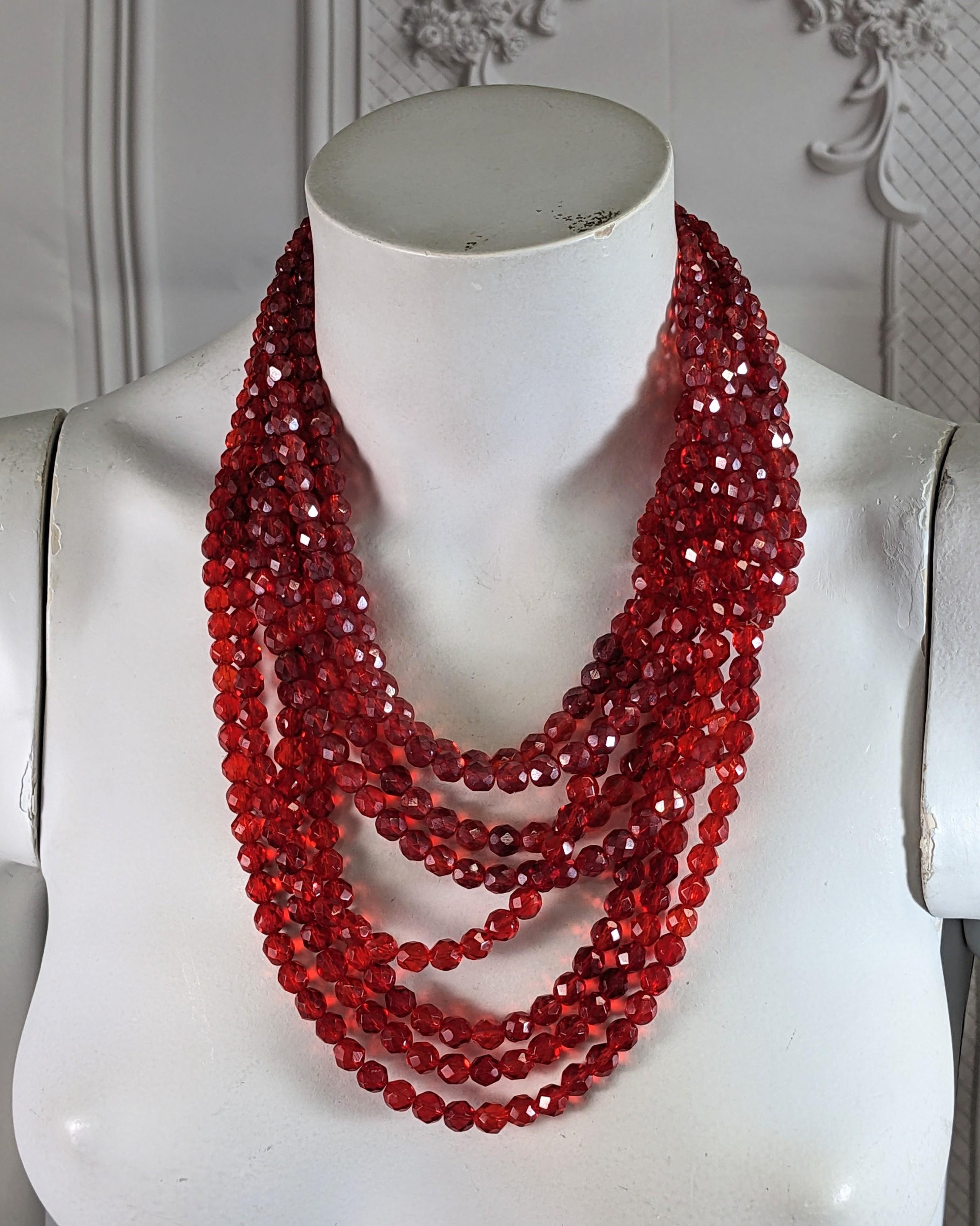 Collana di cristalli di rubino con drappeggio di Coppola e Toppo in vendita 3