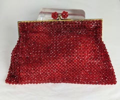 Coppola e Toppo Ruby Crystal Beaded Clutch