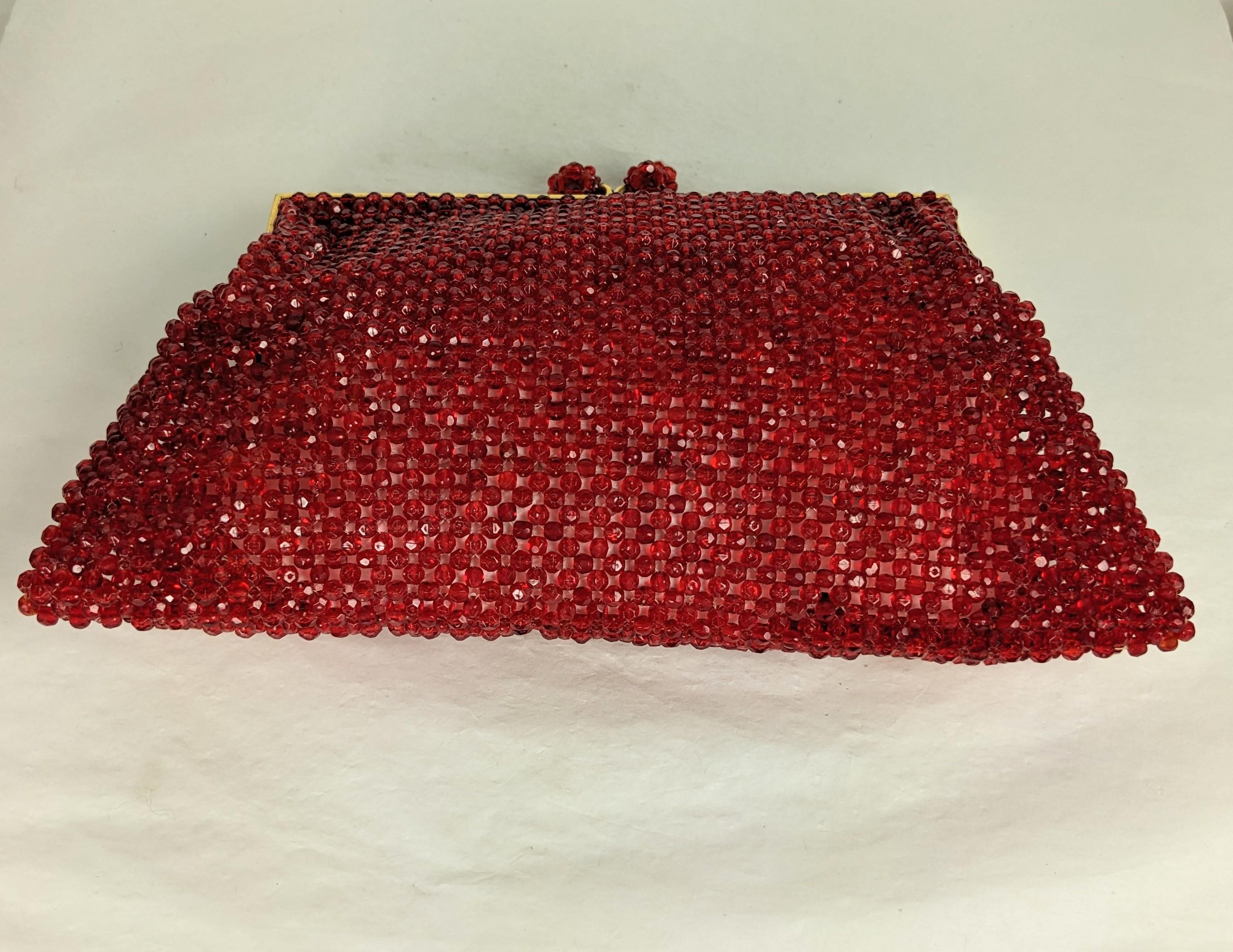 Coppola e Toppo Rubin-Kristall-Perlen-Clutch für Damen oder Herren im Angebot