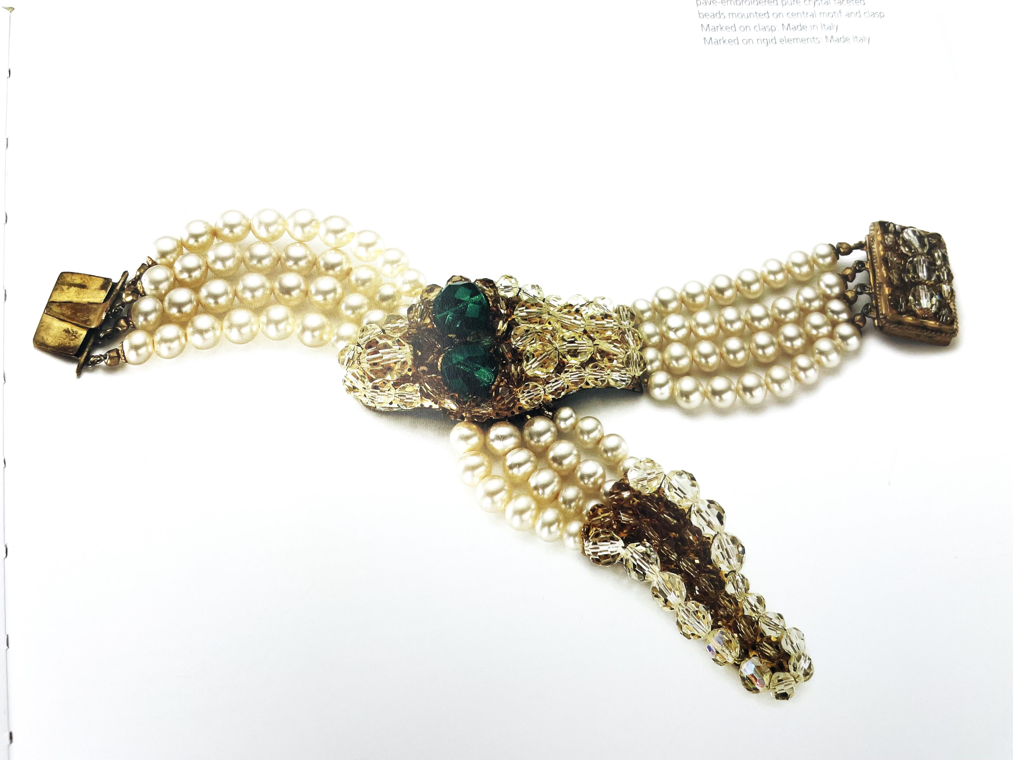 Coppola & Toppo beaded necklace with a snake head and tail, Italy 1950  For Sale 2
