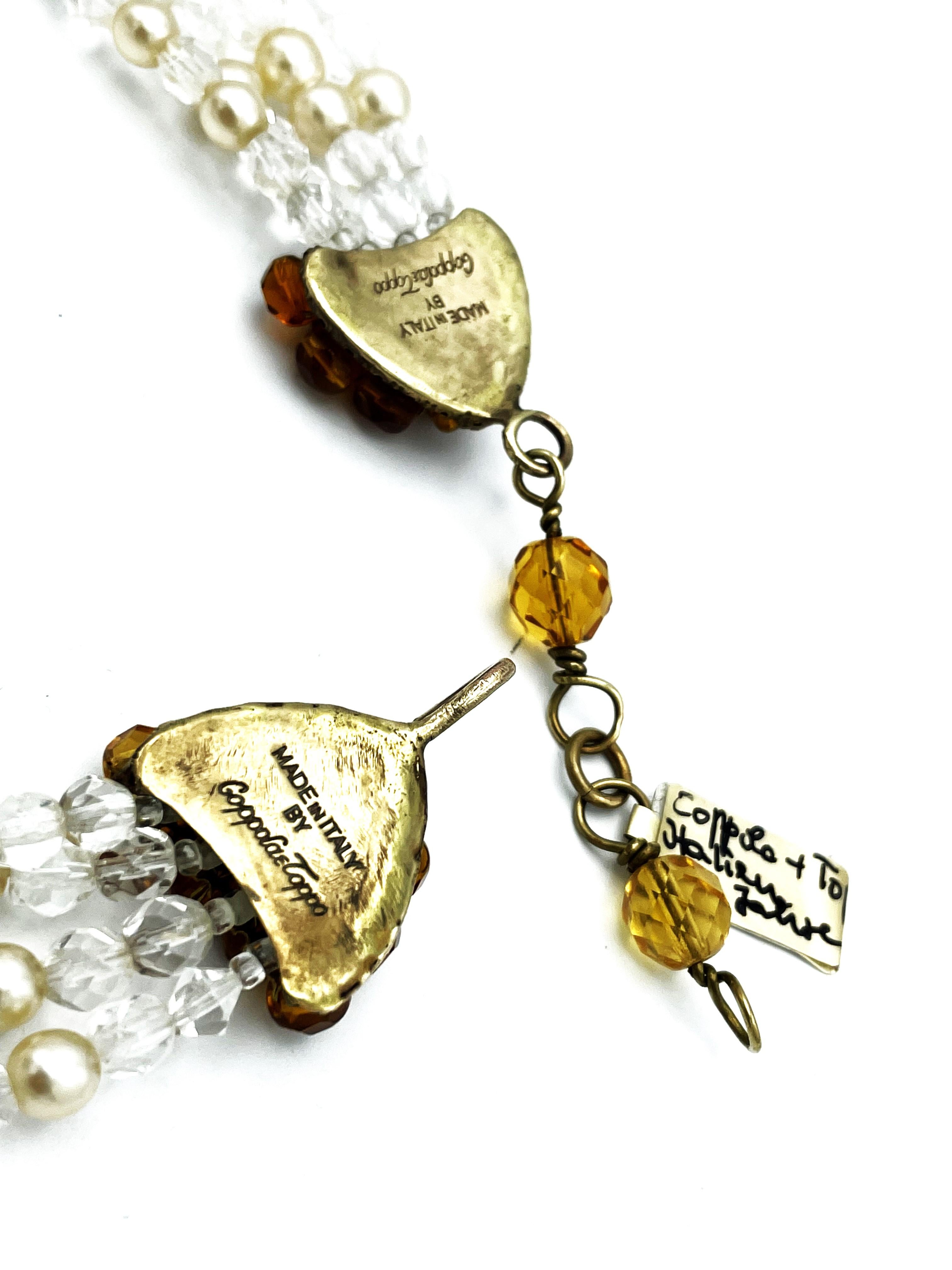 Collar de cuentas Coppola & Toppo con cabeza y cola de serpiente, Italia 1950 en venta 10