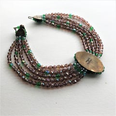 Coppola & Toppo, Italien 1950s hand beaded crystal necklace