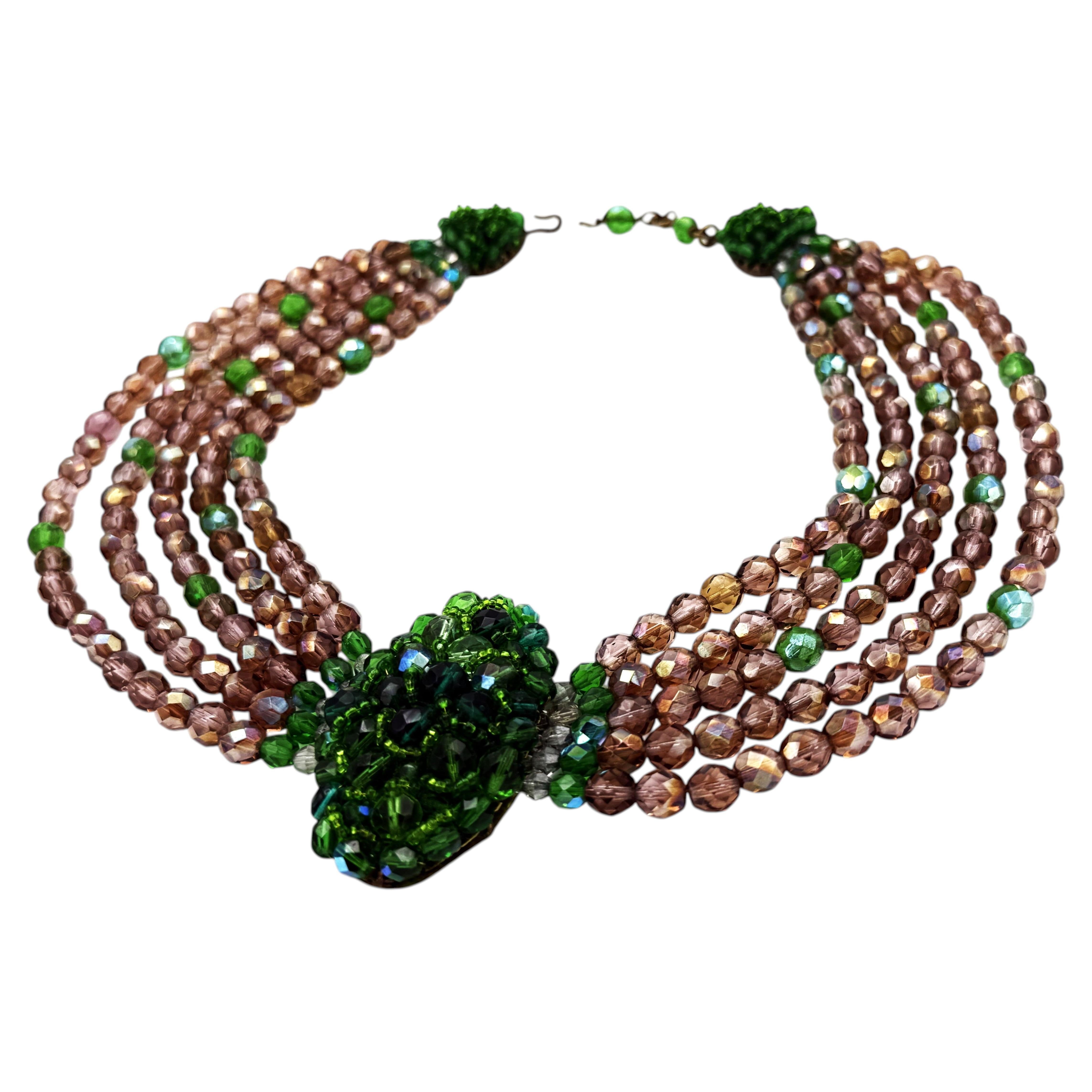 Coppola & Toppo, Italien Collar de cuentas de cristal hechas a mano de los años 50