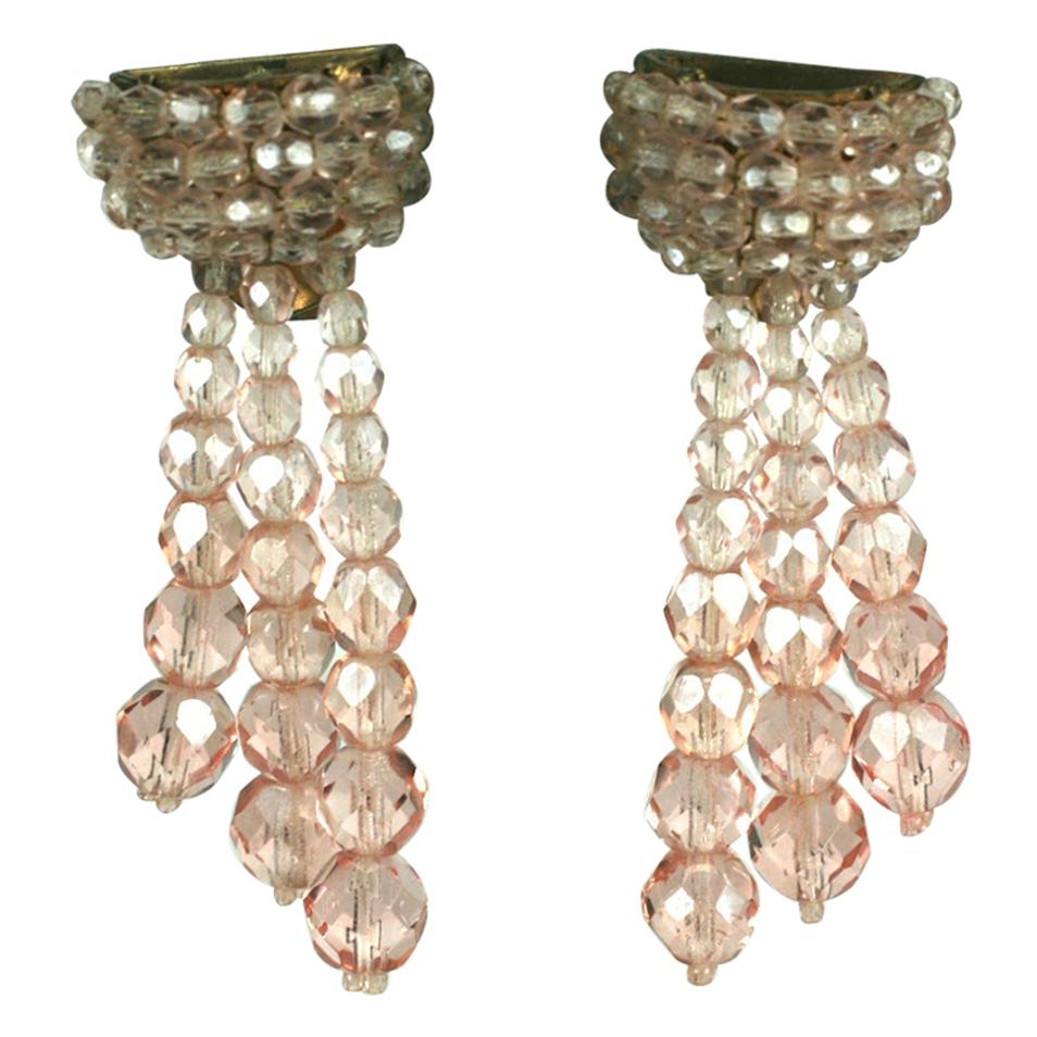 Coppola Toppo Ombre Pink Crystal Earrings For Sale