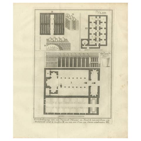 Coptic Monastery Plan, Ammonia Oven & Egg Incubator, Egypt c.1776