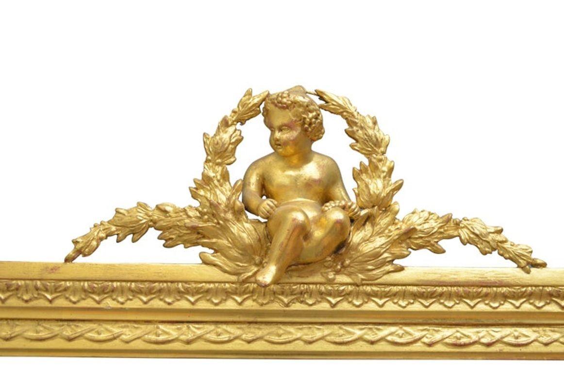20ième siècle Copie - Miroir de cheminée Giltwood en vente