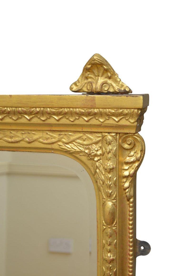 Bois doré Copie - Miroir de cheminée Giltwood en vente