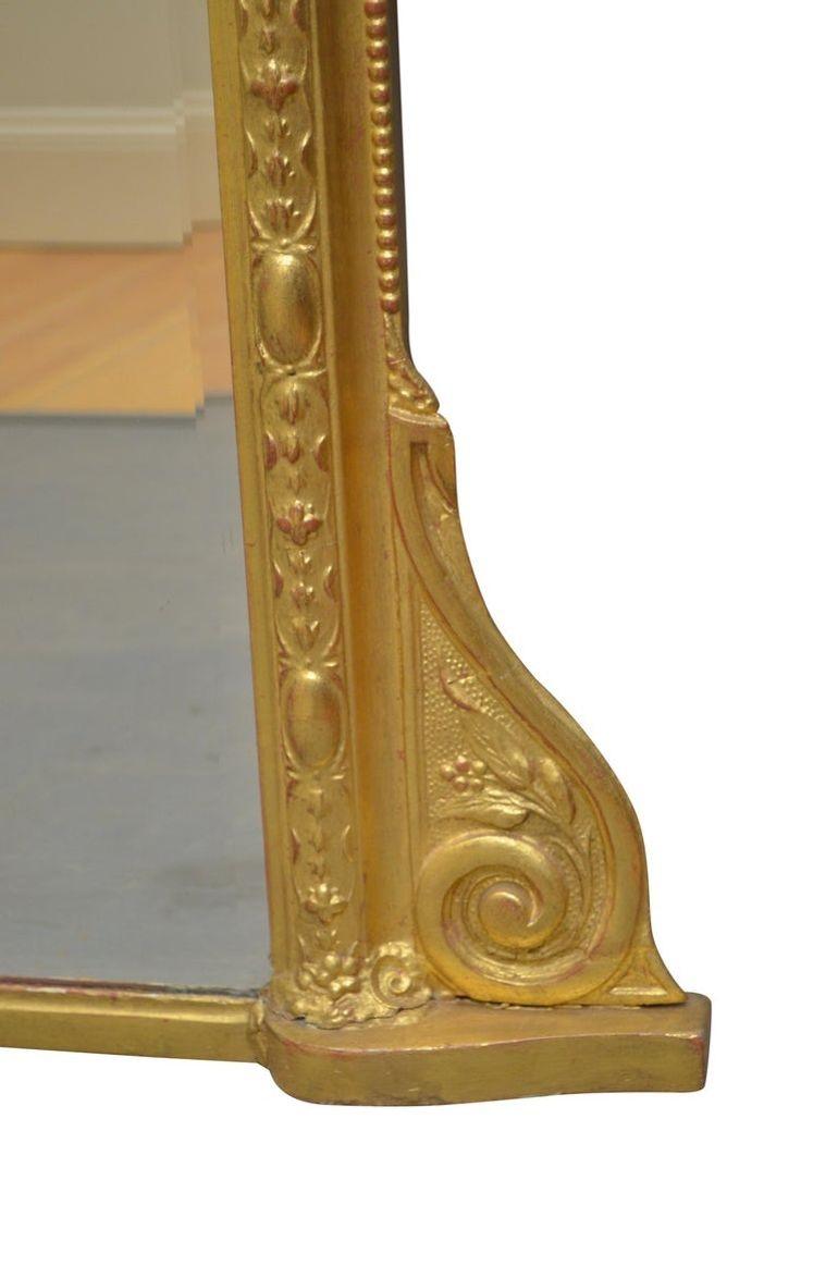 Copie - Miroir de cheminée Giltwood en vente 1