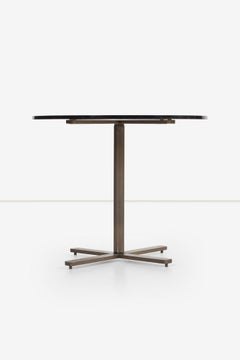 Copy - Nicos Zographos Bronze Base End Table with Glass Top 1970's