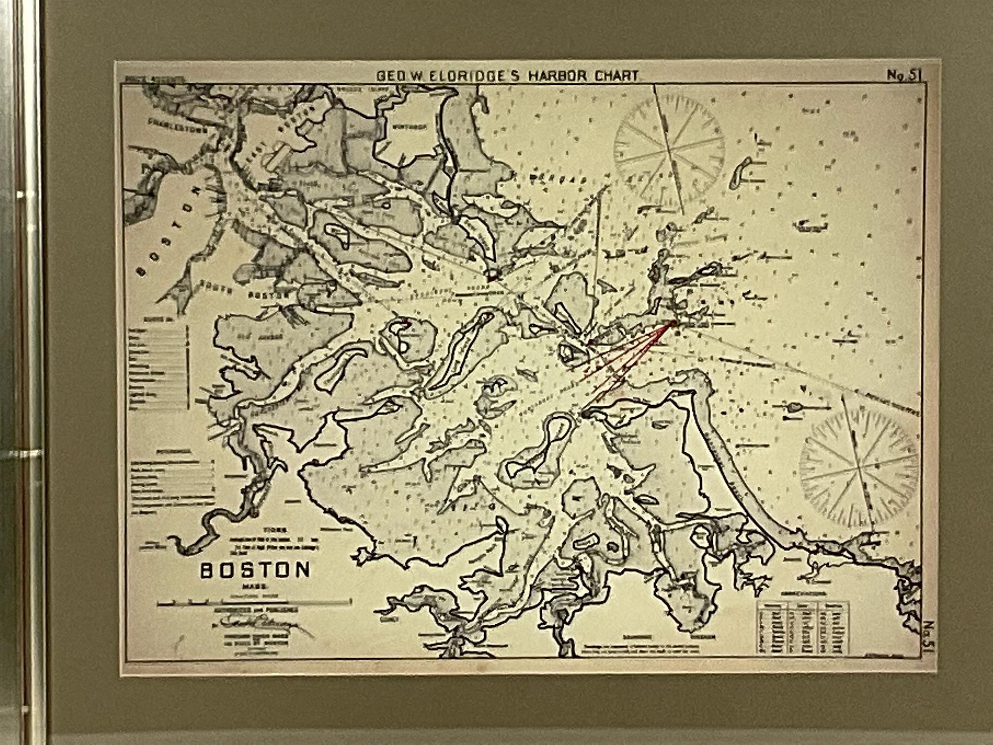 Kopie der Karte des Bostoner Hafens von 1901 (Nordamerikanisch) im Angebot