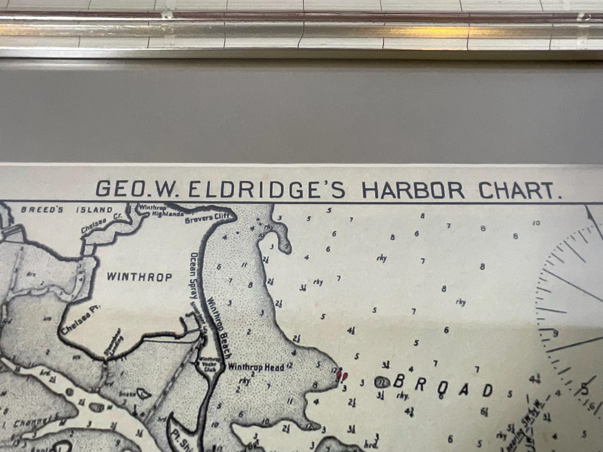 Early 20th Century Copy of 1901 Chart of Boston Harbor For Sale
