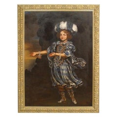 Rococo Style Painting of Young Rospigliosi Boy, Late 20th Century