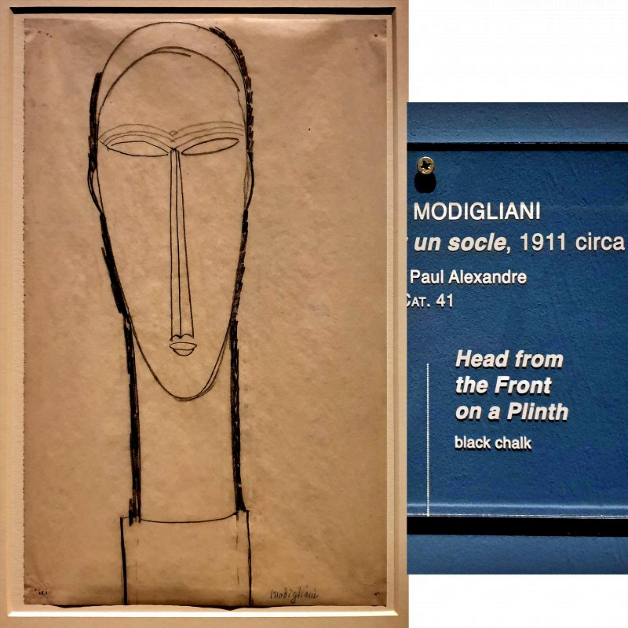 Copia de una cabeza de piedra de Amedeo Modigliani Siglo XX Philippe Delenseigne Hecho a mano