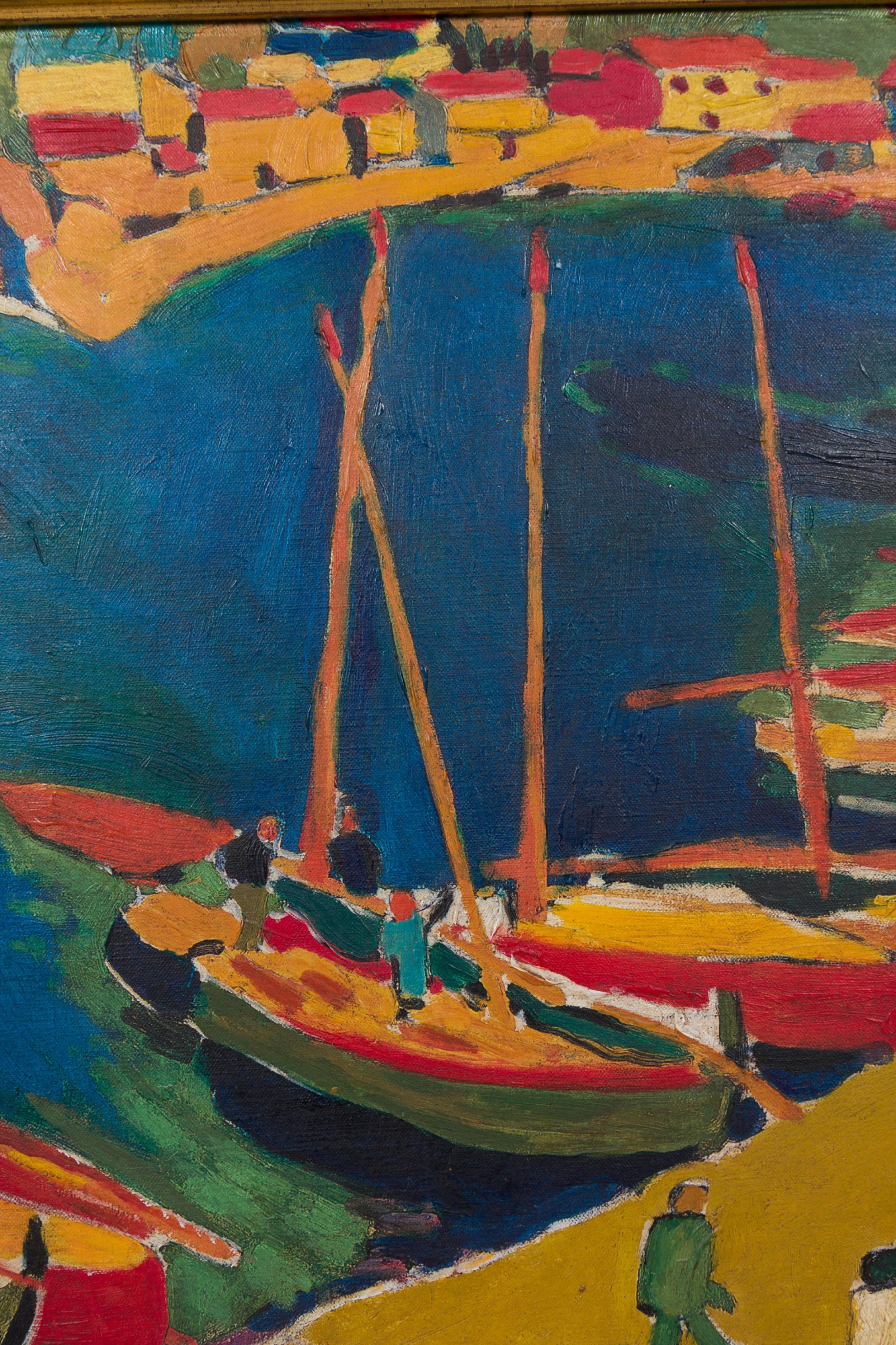 Kopie eines Andre Derain-Segelbootgemäldes (Französisch) im Angebot