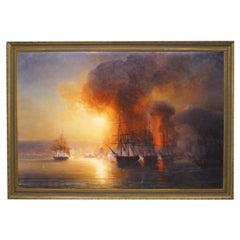 Vintage Copy of "Capture of the Fort of Saint-Jean D'Ullioa" Painting