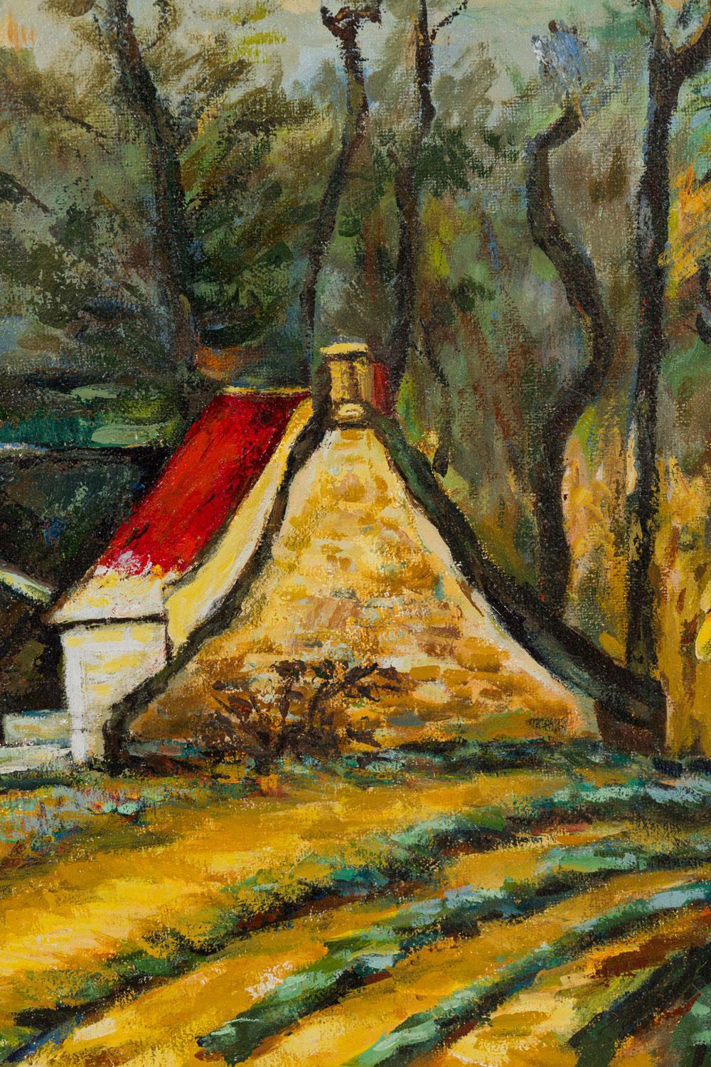 Français Copie de la peinture à l'huile de Paul Cezanne intitulée : 