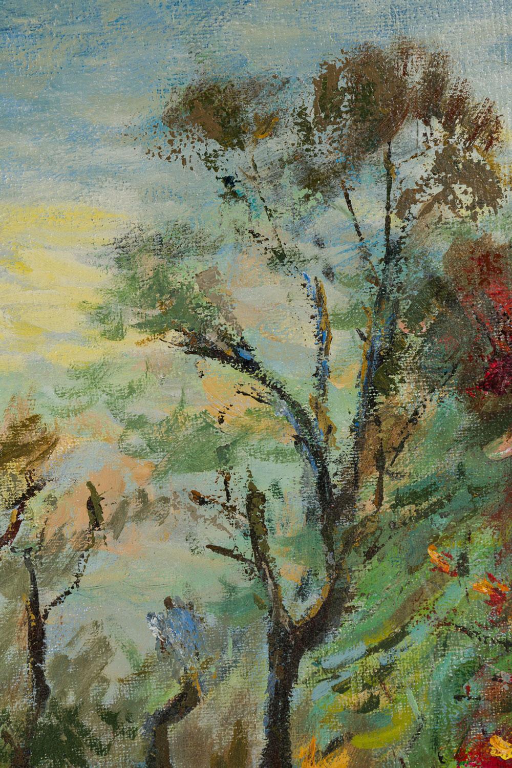 XIXe siècle Copie de la peinture à l'huile de Paul Cezanne intitulée : 