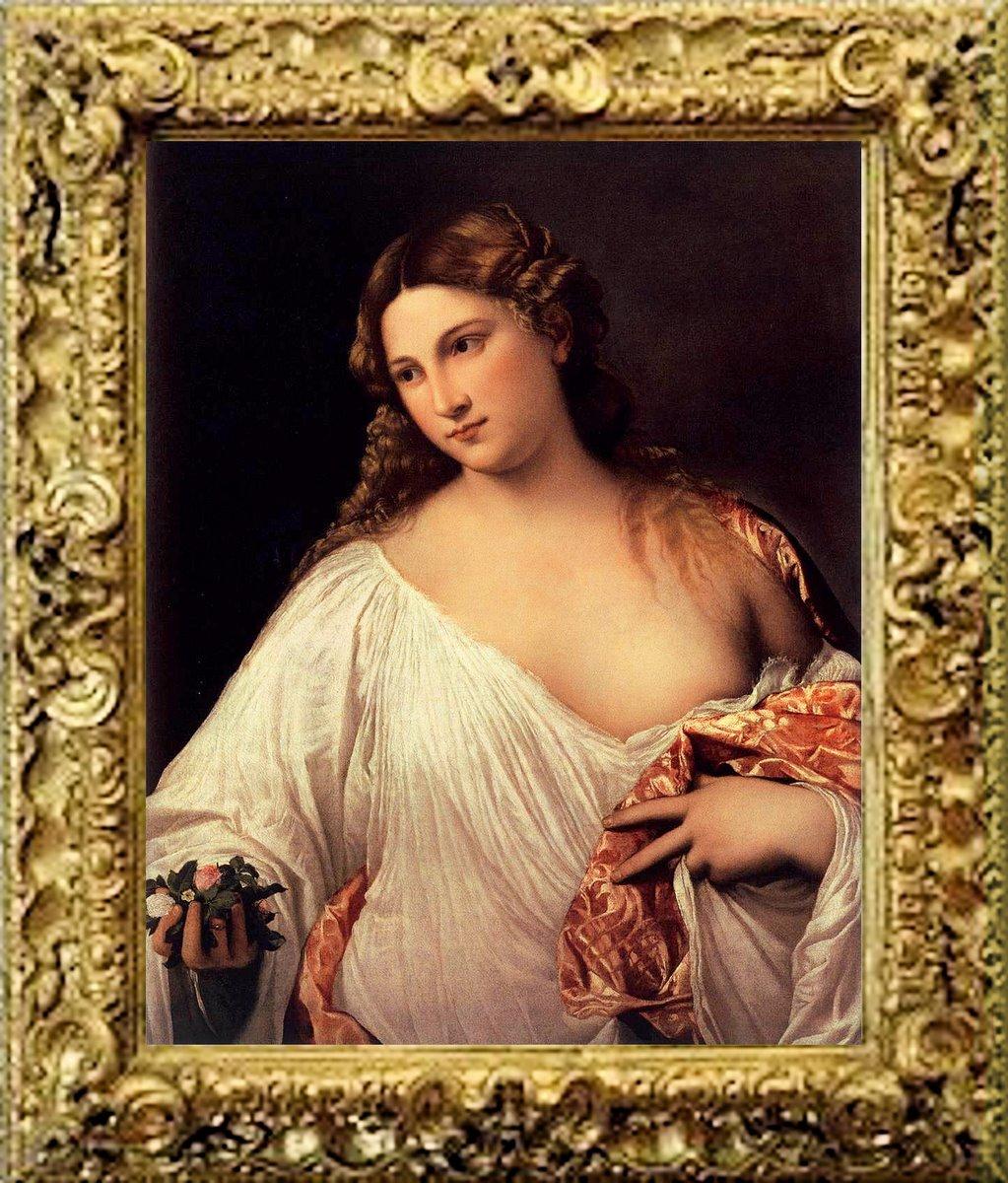 Exemplaire de Flora du Titien par Jacopo Palma il Vecchio Bon état - En vente à Palm Beach Gardens, FL