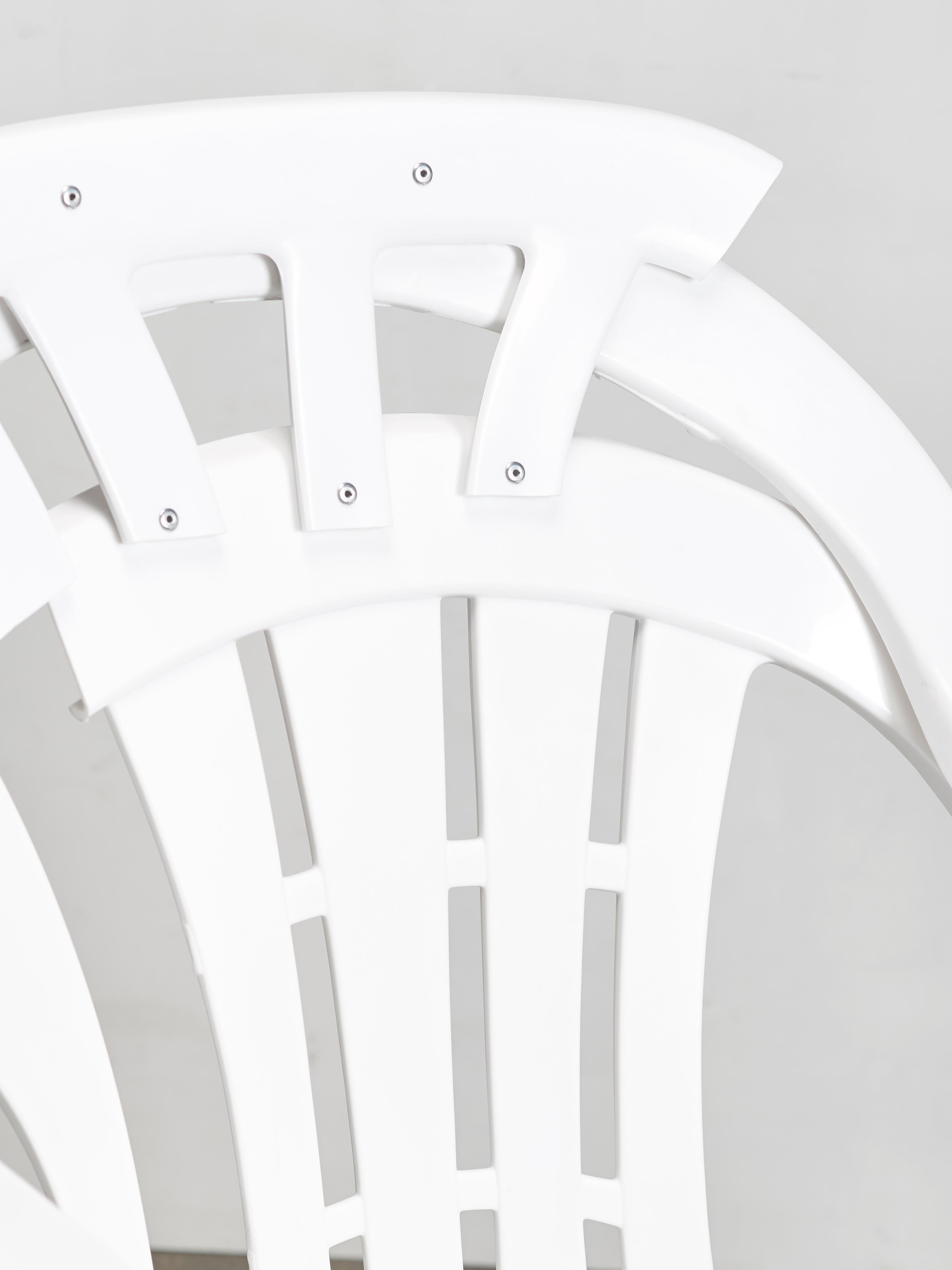 Découpage Copytopia N°19, White Plastic Garden Chair, Pierre Castignola For Sale