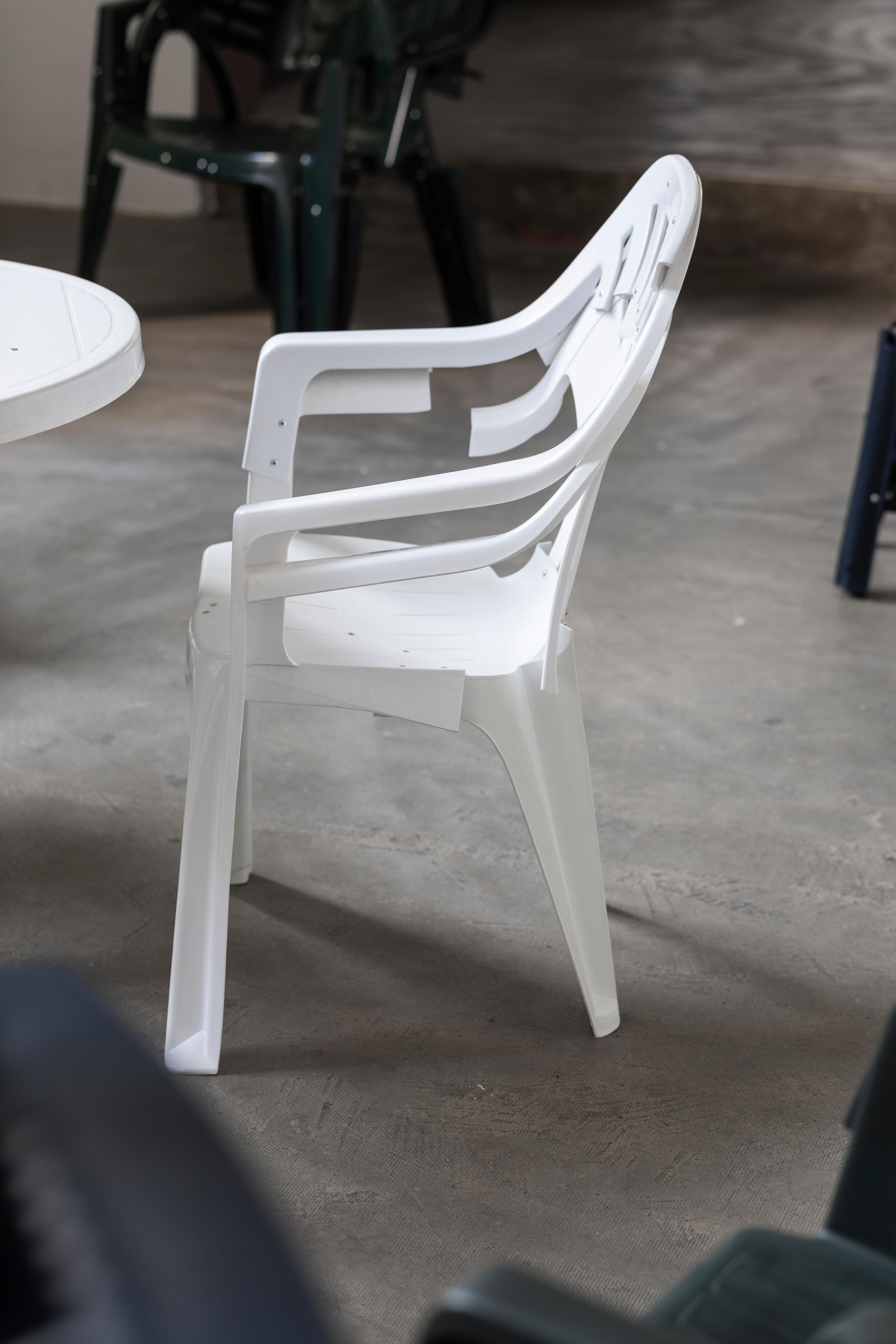 Contemporary Copytopia N°19, White Plastic Garden Chair, Pierre Castignola For Sale