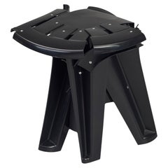 Tabouret en plastique Copytopia de Pierre Castignola en noir