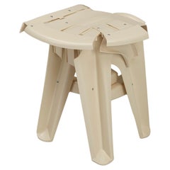 Tabouret en plastique Copytopia de Pierre Castignola en Off-White