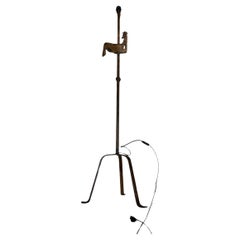 Coq Wrought-Iron Floor Lamp, attributed to Jean Touret, Ateliers MAROLLES, 1950
