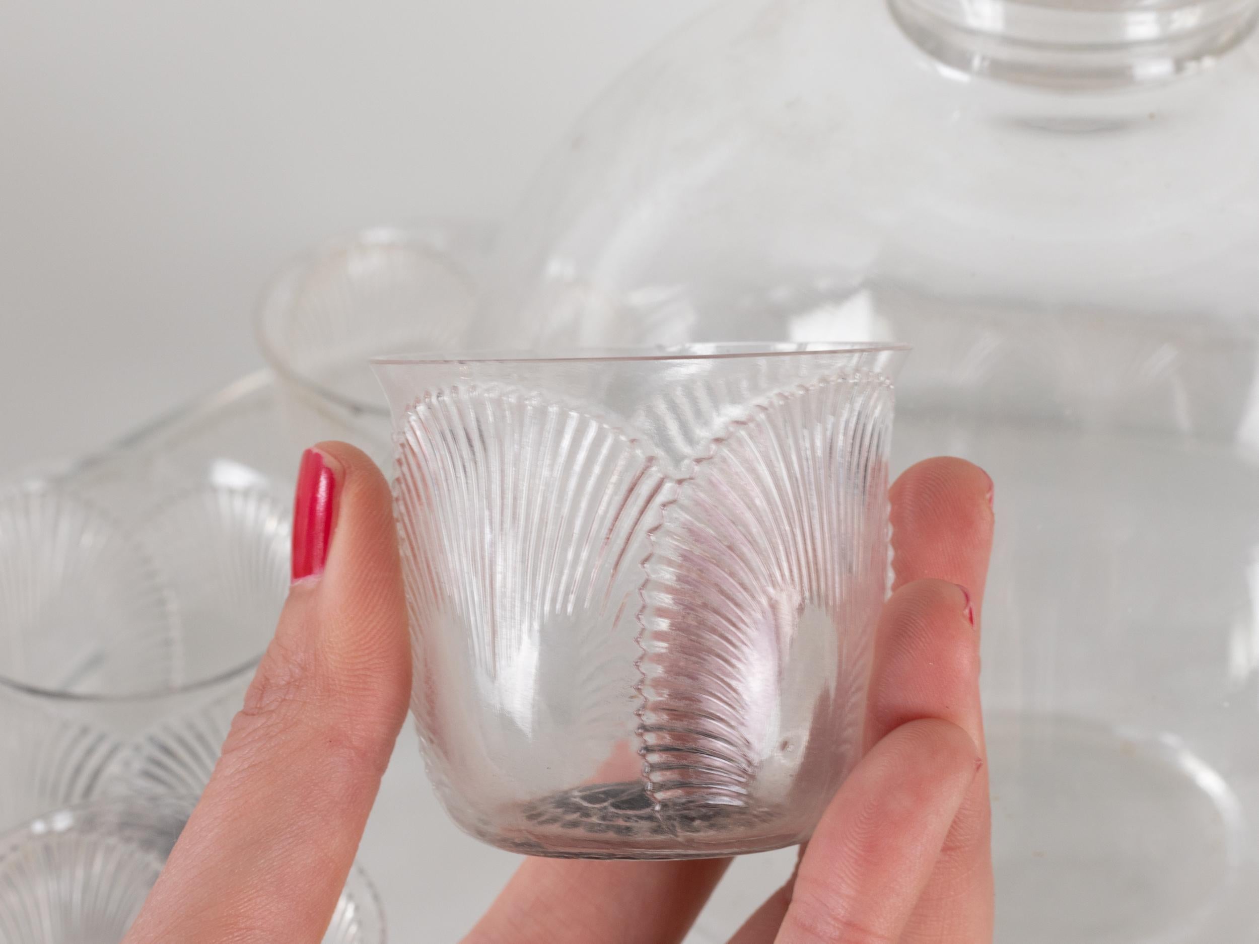 Coquelicot-Gläserservice von René Lalique, 1930er Jahre im Angebot 4