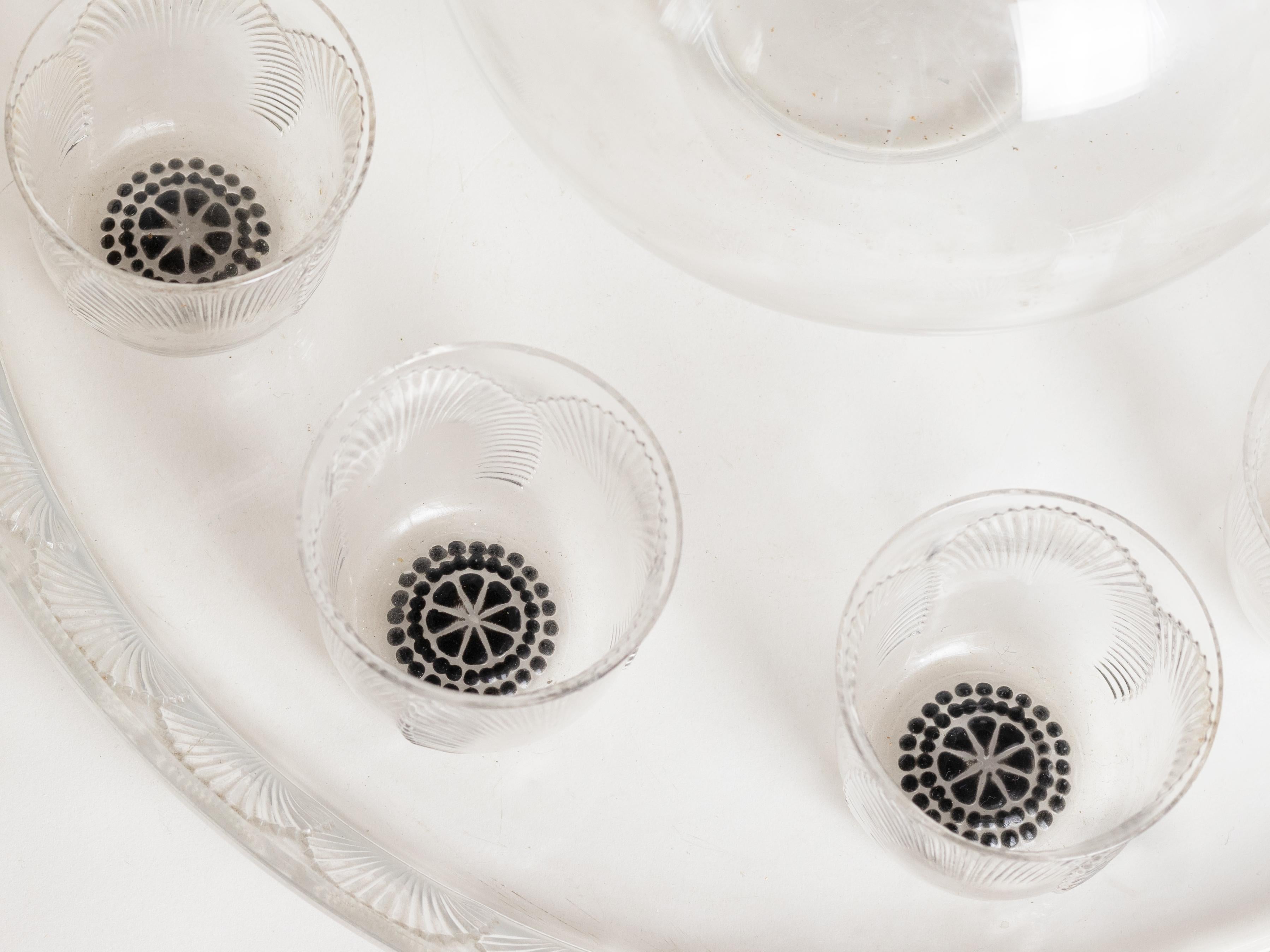 Coquelicot-Gläserservice von René Lalique, 1930er Jahre im Angebot 7