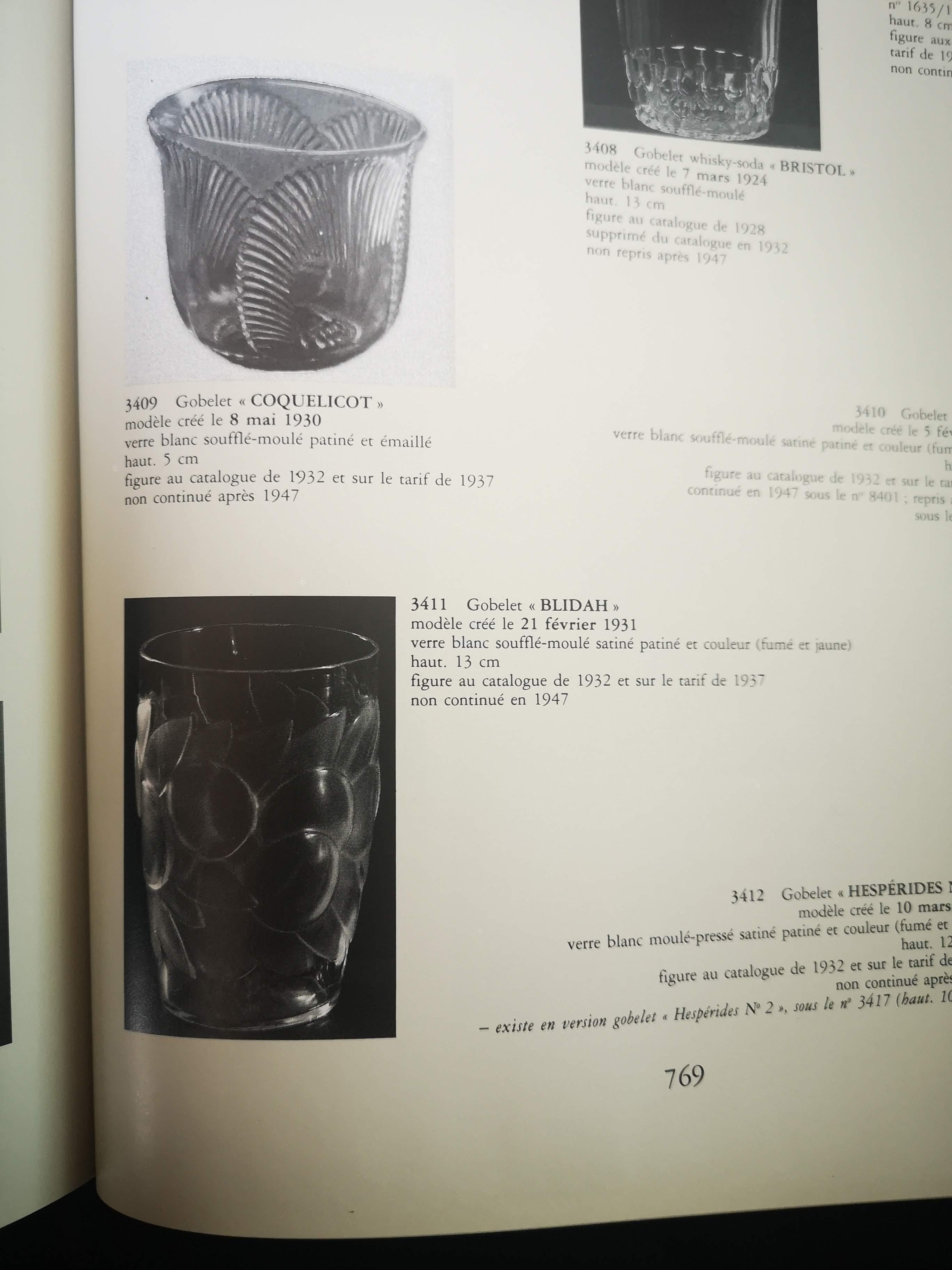 Servicio de copas Coquelicot de René Lalique, años 30 en venta 9