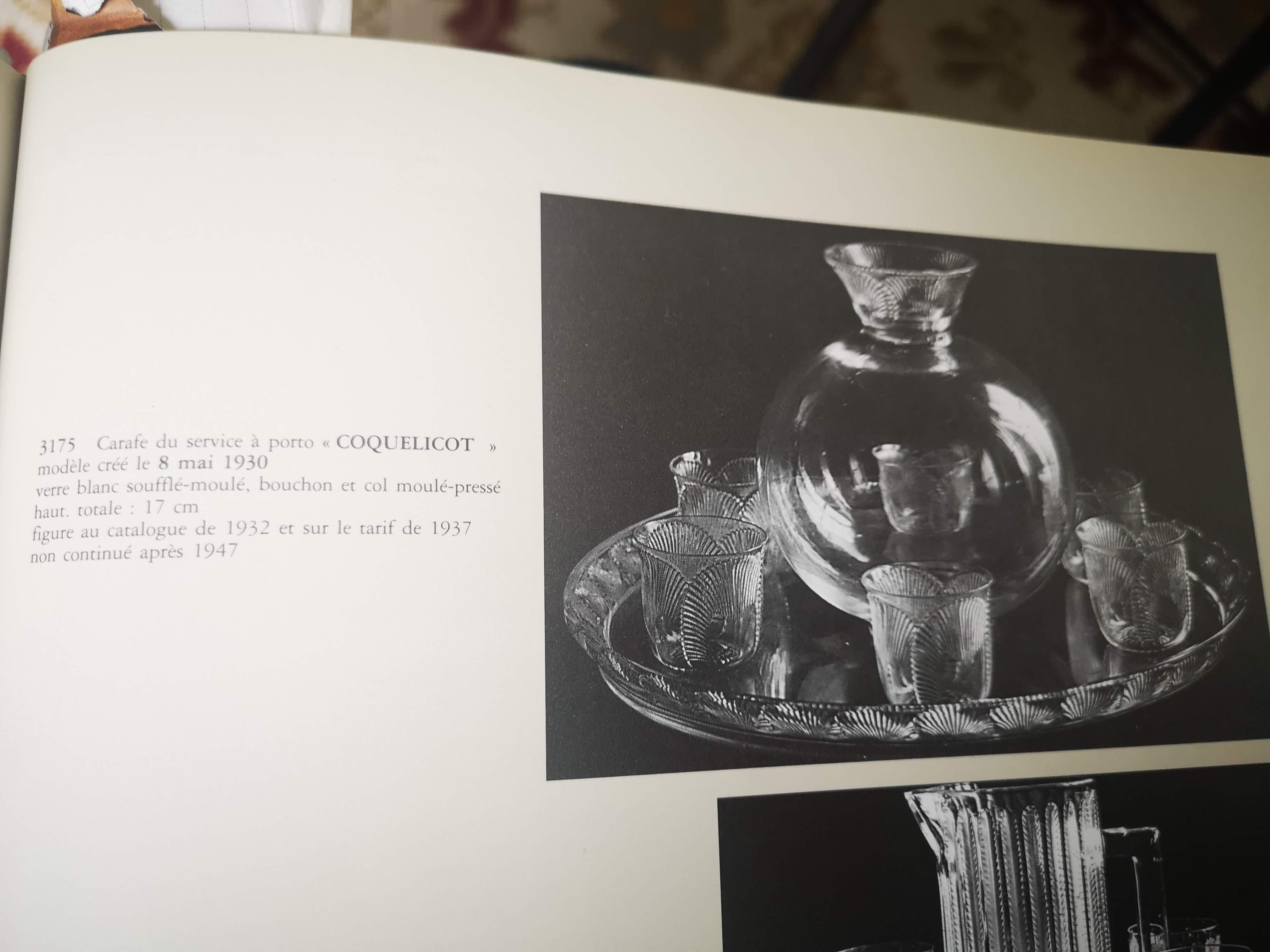 Coquelicot-Getränkeservice von Rene Lalique, 1930er-Jahre im Angebot 5