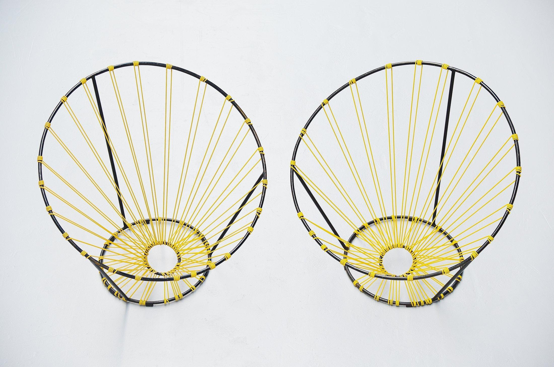 French Coquetier Chairs by A.R.P. Guariche Motte Mortier, France, 1955 For Sale