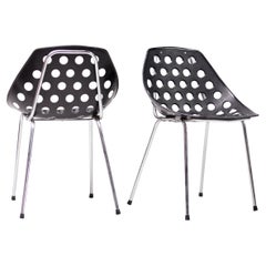 Coquillage Chairs in Black by Pierre Guariche
