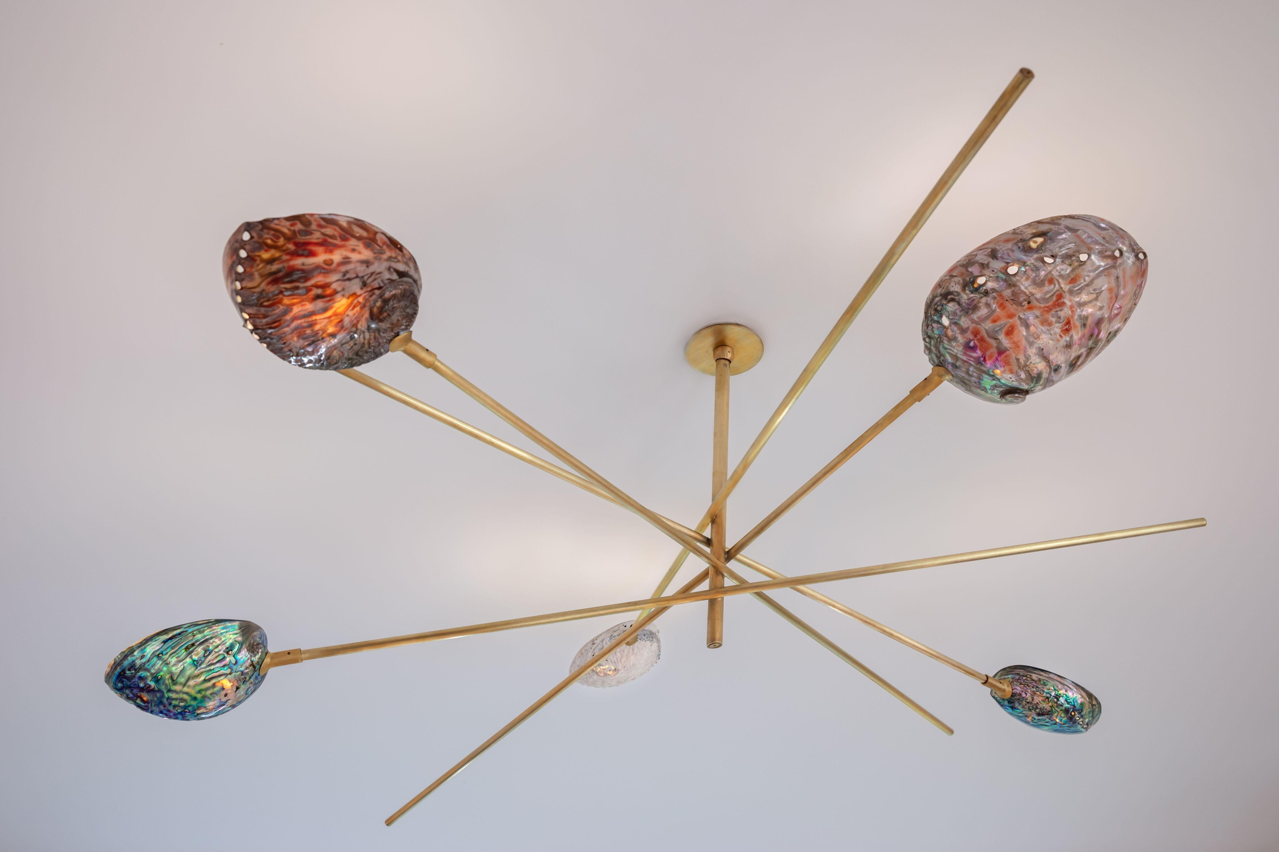 French Coquillage Chandelier by Ludovic Clément d'Armont