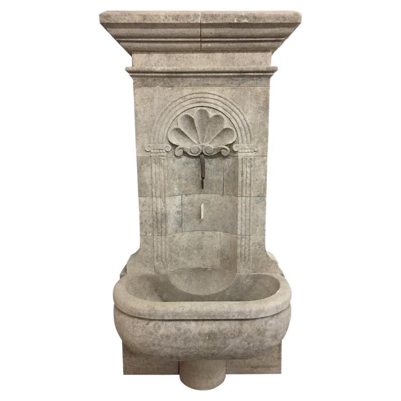 Grande Murale Hand Carved Wall Fountain at 1stDibs