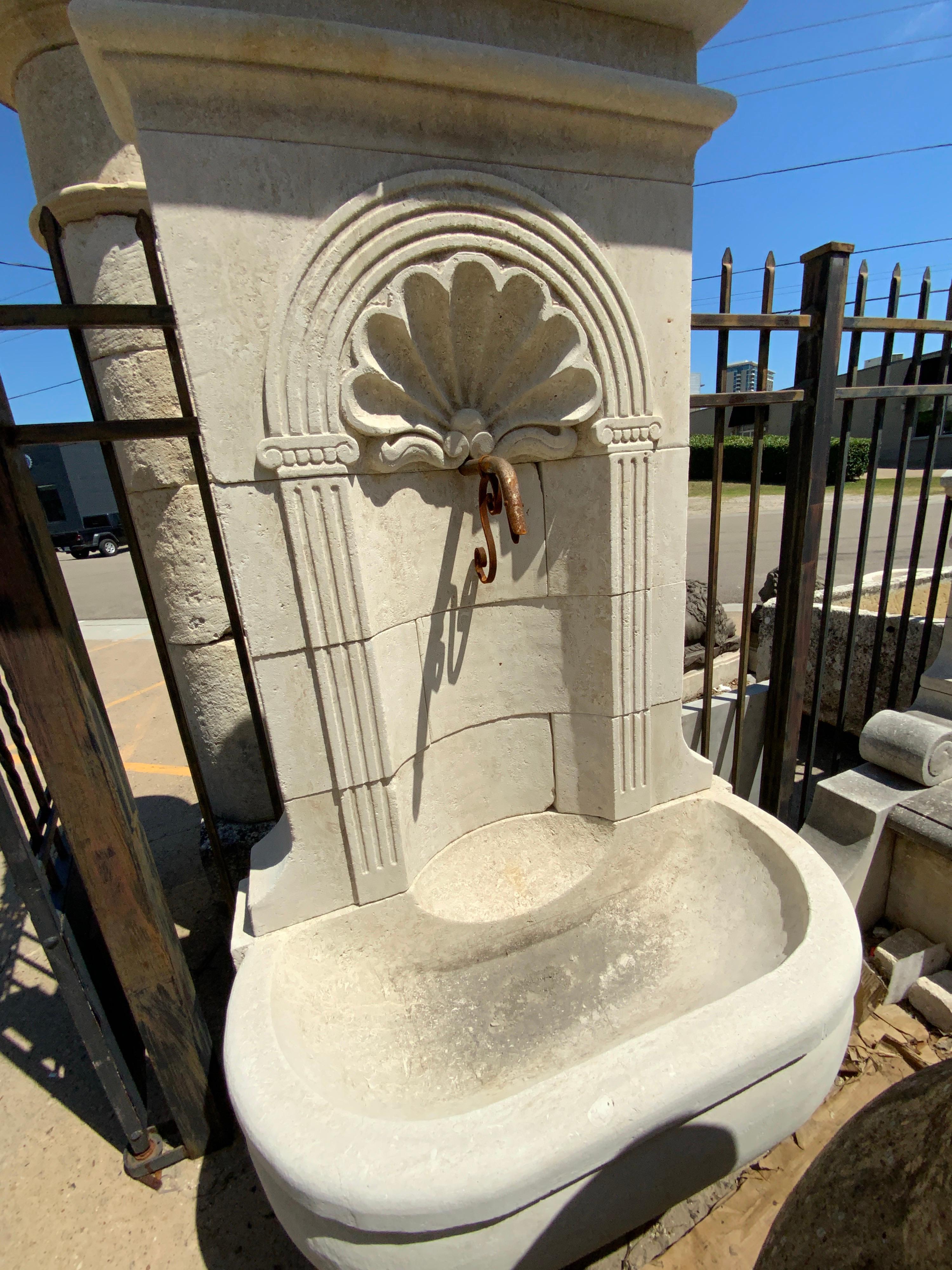 French Coquille Grande Wall Fountain For Sale
