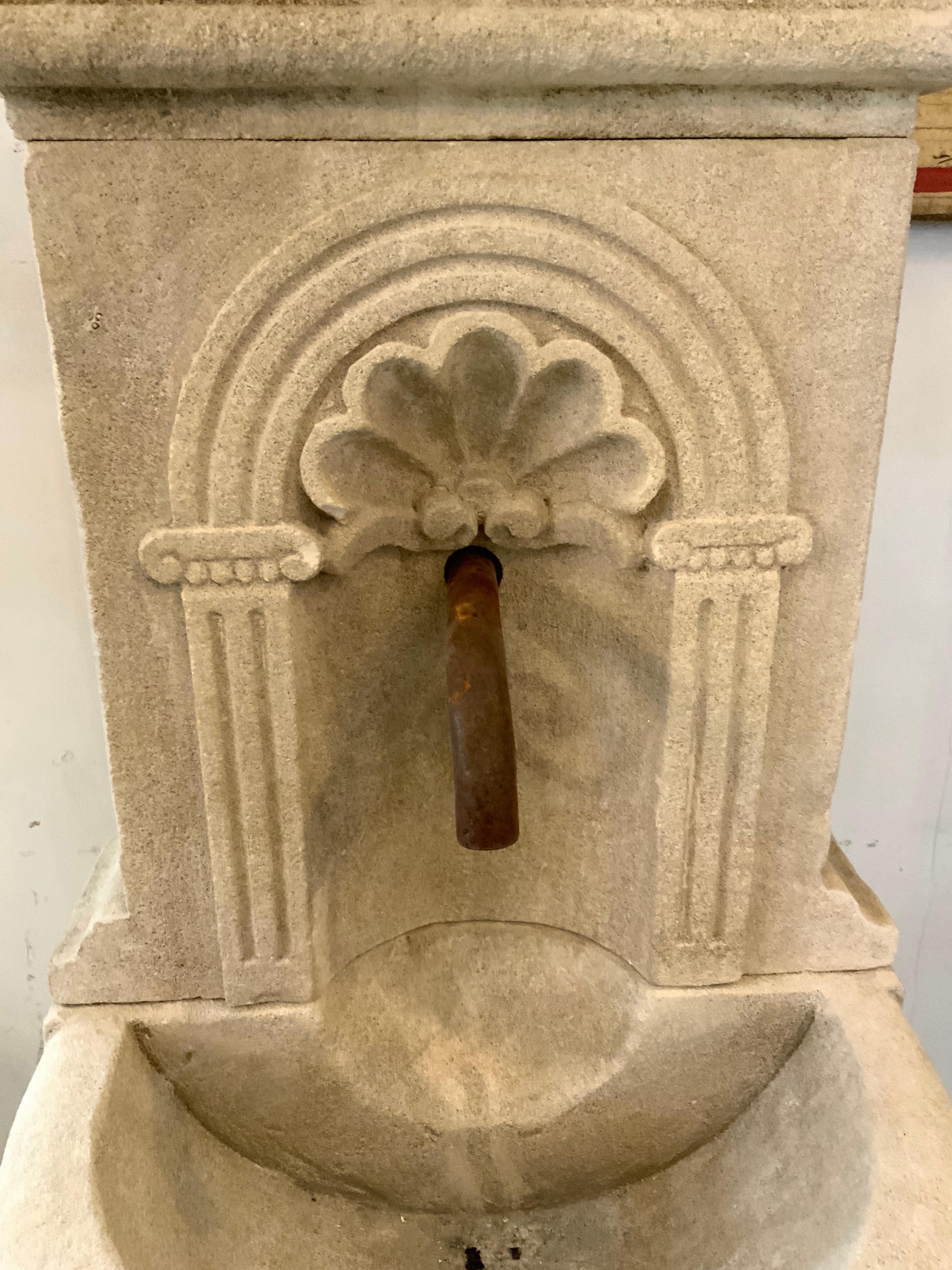 French Coquille Petite Wall Fountain For Sale