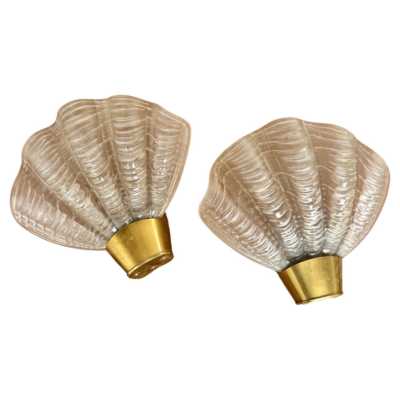 "Coquille" Wall Lamps by ASEA